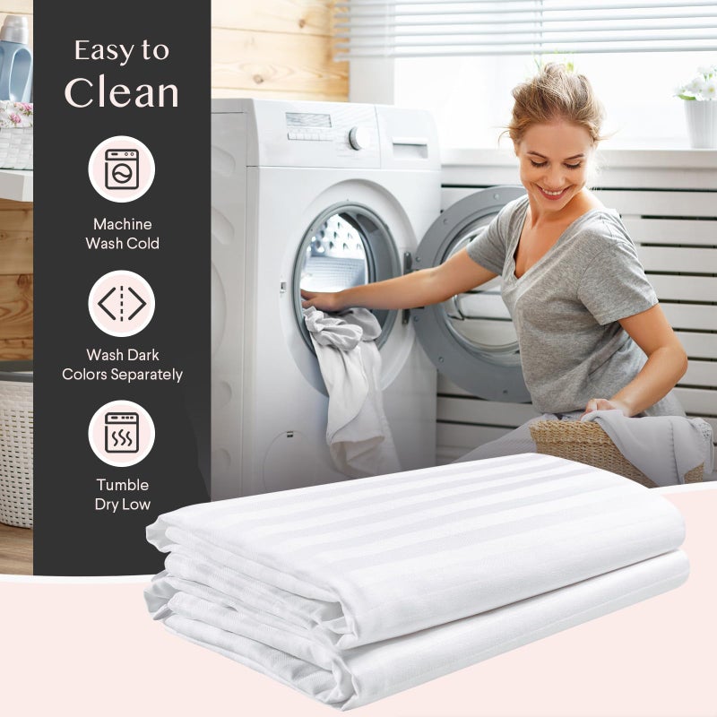 FAUNNA 600TC 100% Cotton Pillow Protectors, Standard Size (20x26), 4 Pack, Oeko-TEX Certified, Hotel Grade Pillow Cover with Silent Zipper, Zip Up Pillow Cases, White - Image 5